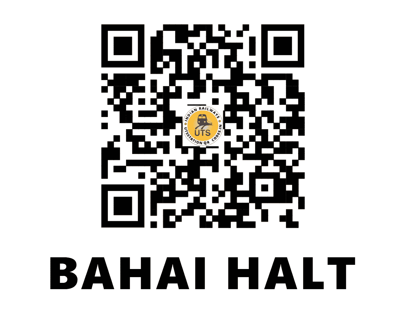 UTS QR Code for BAHAI HALT - BYQ - NR (UTTAR PRADESH)